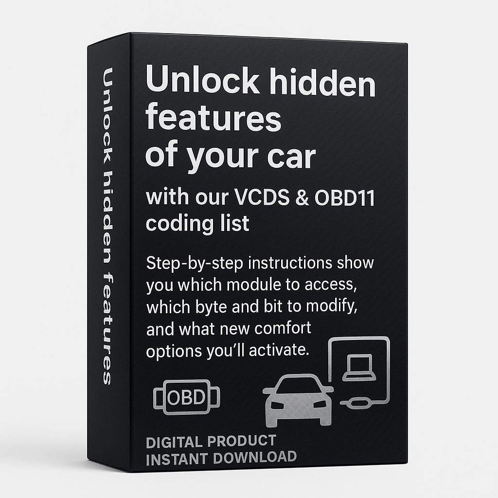 Premium VCDS & OBD11 coding list 2025 PDF